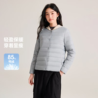 雪中飞 SNOWFLYING2025冬女士韩版羽绒内恤休闲百搭简约轻便圆领都市