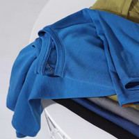 灰壳户外美利奴羊毛速干衣T恤夏排汗透气美丽诺休闲运动圆领短袖男 向日葵黄 /180gsm-插肩袖 2XL (190) 185-200斤 向日葵黄 /180gsm-落肩款