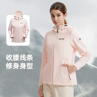 诺诗兰【雁荡Ⅱ】25秋季户外风雪外套男女杜邦三防保暖耐磨夹克软壳衣 落樱粉色-77E女 155