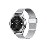 小米 Xiaomi 手表Xiaomi Watch S3 可拆卸表圈表带套装 配件 小米快拆米兰尼斯表带 亮银色