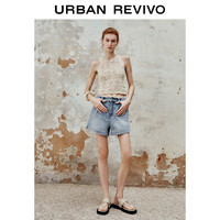 UR2025夏季女装时尚复古休闲百搭宽松牛仔短裤UWM850076 28