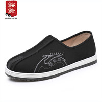 鮟鱇传统千层底老北京布鞋男中老年爸爸鞋透气老人鞋A5035 黑色  40 