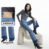 VERO MODA VEROMODA牛仔裤女2024早春中腰渐变休闲微喇 J3B牛仔蓝色