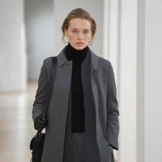 BURBERRY 女式纯棉插肩袖中长款风衣 卡姆登版型