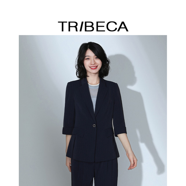 翠贝卡 TRIBECA 女士七分袖修身小西装 T1109Q01X311