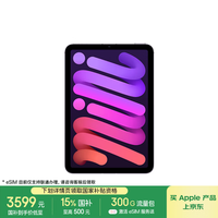 苹果 Apple iPad mini7 2024款 平板电脑（A17 Pro、256GB、5G版、紫色）