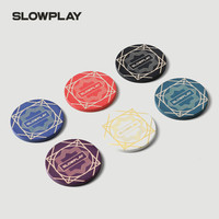 SLOWPLAY德州扑克高端陶瓷筹码德扑有数字无数字面值棋牌室麻将币