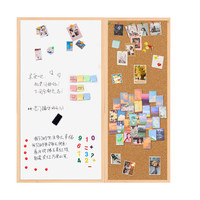 齐富磁吸白板软木组合留言板计划板挂墙照片墙儿童家用教学黑板墙可涂鸦墙贴成品大白板装饰尺寸木框