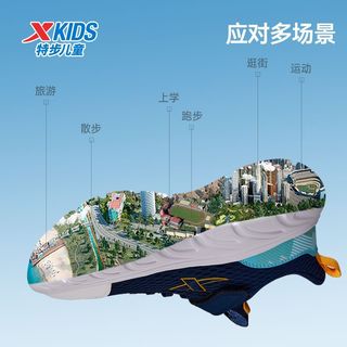特步儿童运动鞋 透气网面 2025