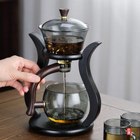 全度玻璃茶具套装自动懒人泡茶器家用泡茶壶茶杯冲泡茶器功夫茶具 懒人茶器烟灰款（实惠装）