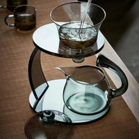 全度玻璃茶具套装自动懒人泡茶器家用泡茶壶茶杯冲泡茶器功夫茶具 升级款登高【迎客松款】