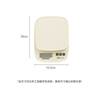 小熊 DZC-H01J7 电子秤 厨房秤 3kg 米黄色 电池款