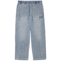 杰克·琼斯(JACK&JONES)夏季时尚潮流休闲松紧抽绳双侧插袋字母贴布牛仔裤男装224432023 E42 180 W/L32