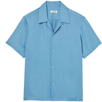 SANDRO男女同款翻领垂感短袖衬衫上衣SHPC00822 40/天