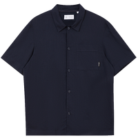 杰克·琼斯(JACK&JONES)男装夏季款男士衬衫翻领百搭贴袋麻混纺上衣短袖衬衫男224204028
