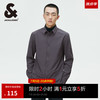 杰克琼斯 杰克·琼斯（JACK&JONES）年春秋新款上衣男士时尚百搭商务衬衣简约衬衫长袖男装 深灰色E02 常规