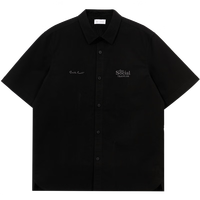 杰克·琼斯(JACK&JONES)男装夏季新款潮流休闲度假字母刺绣衬衣纯棉直筒短袖衬衫男224204 E40 常规 E40