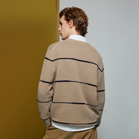 杰克·琼斯(JACK&JONES)年秋冬新款男士上衣时尚简约个性舒适买一条纹撞色针织衫男装 常规