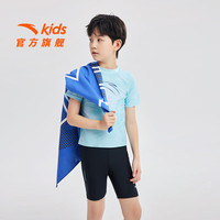 安踏儿童泳衣男女童分体泳装2025年夏季透气专业运动抗氯泳衣泳裤套装 【男童分体】绿色/黑色1472-1 170