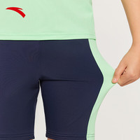 安踏儿童泳衣男女童分体泳装2025年夏季透气专业运动抗氯泳衣泳裤套装 【男童分体】绿色/藏青2411-4 160