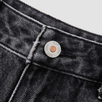 森马（Semir）牛仔裤女宽松潮酷个性夏2024街头毛边短裤103324122010 31 牛仔水洗黑98201