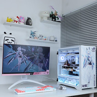 NKZK爱国者K1吹雪diy机箱神光同步灯板UV喷印图案 支持4090竖装显卡360水冷机箱来图 猫羽雫【机箱四面+三灯板+四风扇】 【2023加强升级版】支持来图