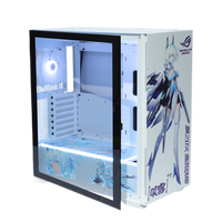 NKZK爱国者K1吹雪diy机箱神光同步灯板UV喷印图案 支持4090竖装显卡360水冷机箱来图 爱莉希雅【机箱四面+三灯板】 【2023加强升级版】支持来图