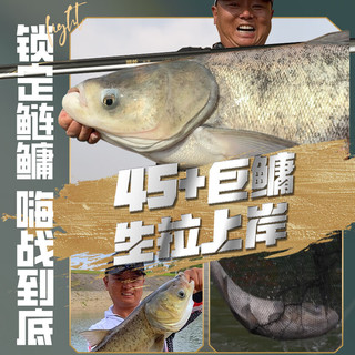 川泽蛮牛鲢鳙鱼竿轻量大物杆手竿十大名牌钓竿碳素鱼杆青草竿7.2米