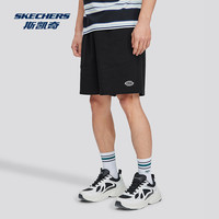 斯凯奇outlets短裤男2025年款针织宽松透气运动休闲裤子 男款-碳黑/0018 L