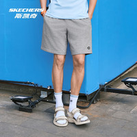 斯凯奇outlets短裤男2025年款针织宽松透气运动休闲裤子 男款-中花灰/004F XL