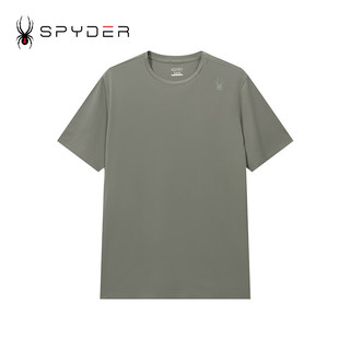 SPYDER男子TRAINING春季圆领短袖运动上衣T恤24ES485M 海草绿 L (尺码偏大拍小一码)