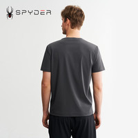SPYDER夏季男子TRAINING透气户外休闲运动短袖T恤24ER471M 炭灰色 M (尺码偏大拍小一码)