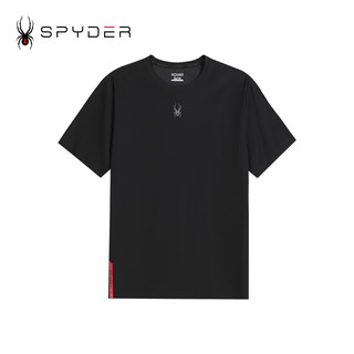 SPYDER夏季男子TRAINING透气户外休闲运动短袖T恤24ER471M 炭灰色 XL (尺码偏大拍小一码)