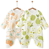 十月结晶婴儿连体衣四季款新生儿衣服满月男女宝宝爬服纯棉连身衣