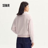森马(Semir)卫衣女纯色温柔2024秋季休闲风宽松套头衫101524116012 梦幻粉60394 L