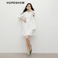 红袖小西装外套气质名媛高级感2025夏季女装防晒正肩翻领通勤上衣 本白001 L