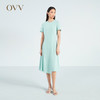 OVV 春夏女装圆领不对称A字短袖连衣裙 GQLBJ23003A