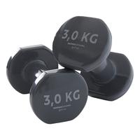 迪卡侬哑铃男士家用一对包胶浸塑哑铃室内女士家用ENY3