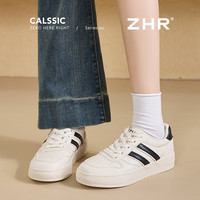 ZHR经典板鞋女鞋子百搭小白鞋子女轻便软底舒适耐磨户外运动休闲鞋潮 米黑色 38
