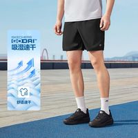 斯凯奇运动短裤男梭织短裤男速干跑步短裤男P225M181