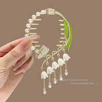 女王饰界 QUEENS JEWELRY 铃兰花流苏发夹 1#蝴蝶铃兰