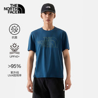 THE NORTH FACE 北面 短袖T恤男户外吸湿透气短袖87VZ 深海蓝/HDC M