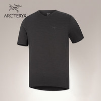ARC'TERYX 始祖鸟 KADEM CREW SS 透气 男子 速干短袖T恤 Black Heather/黑灰色 M