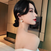 巴洛克珍珠耳环女耳坠2025年潮高级感轻奢耳钉小众设计耳饰品