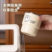 304不锈钢咖啡杯外带杯子便携高颜值家用吸管杯办公室水杯随行杯