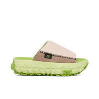 UGG夏季男女同款舒适露趾休闲厚底轮胎底拖鞋明星同款 1152680 CCT | 陶土褐白色/毛毛虫绿色 34.5