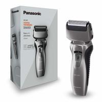 松下 Panasonic 电器 干湿两用剃须刀 ES-RW33-H503 ，带充电站和双剃须刀头，银色