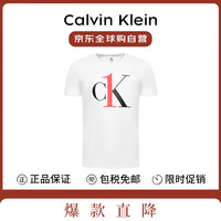 Calvin Klein 卡尔文·克莱恩 CK男士T恤 短袖时尚经典夏装 NM1903E 7UM白色 M