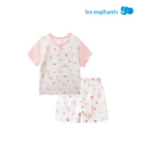 丽婴房(Les enphants)童装婴儿衣服儿童纯棉短袖内衣套装男女童睡衣套装夏季款 柔霞粉 110 cm/4岁