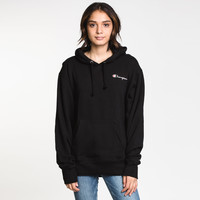 Champion 冠军卫衣女士休闲纯色刺绣小标logo套头长袖连帽衫外套女